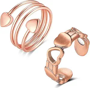 Conjunto de Anillos de cobre Puro ajustable 3500 Gauss