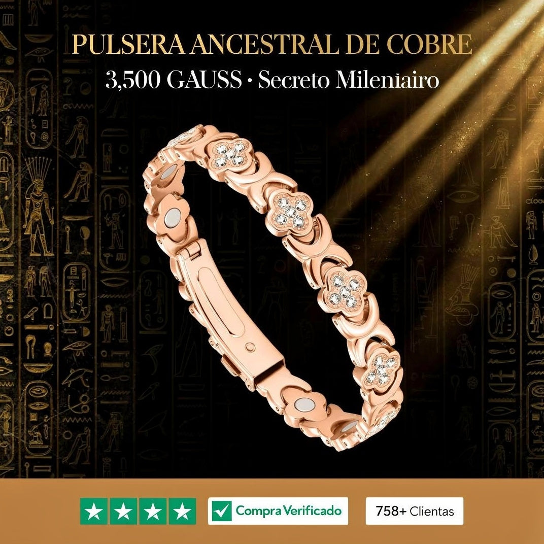 Pulsera Ancestral de Cobre "El secreto milenario de los faraones, ahora en tu muñeca"