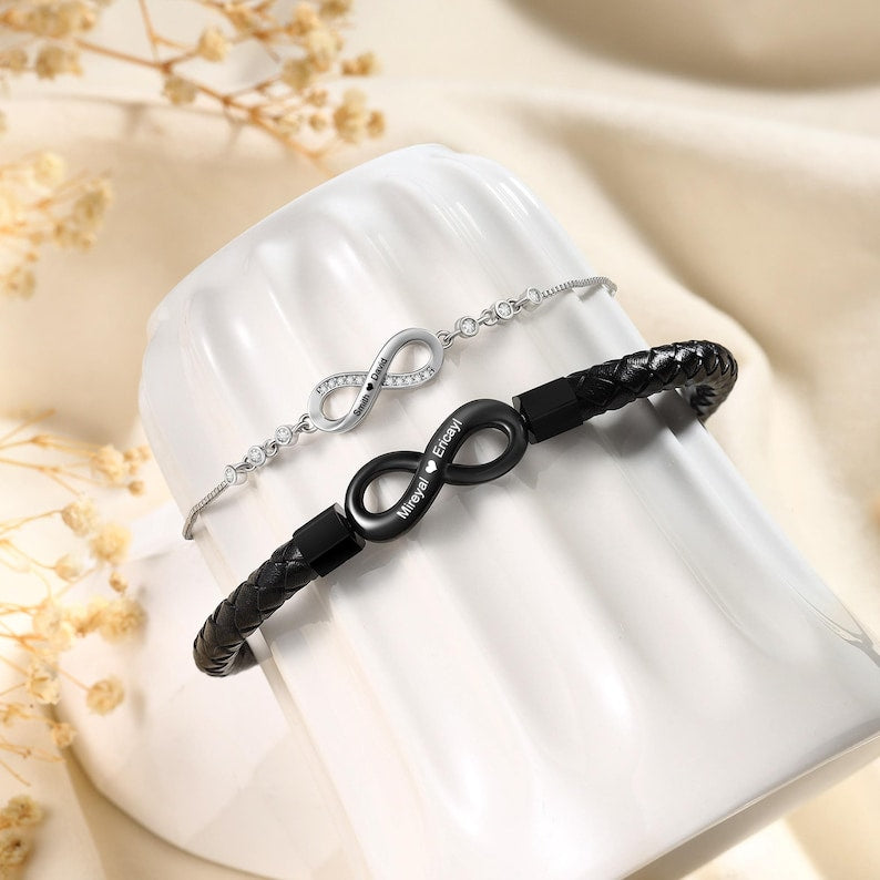 Pulsera infinita para pareja