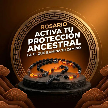 🖤✝️ Rosario Obsidiana Yooperlita — Protección Sagrada