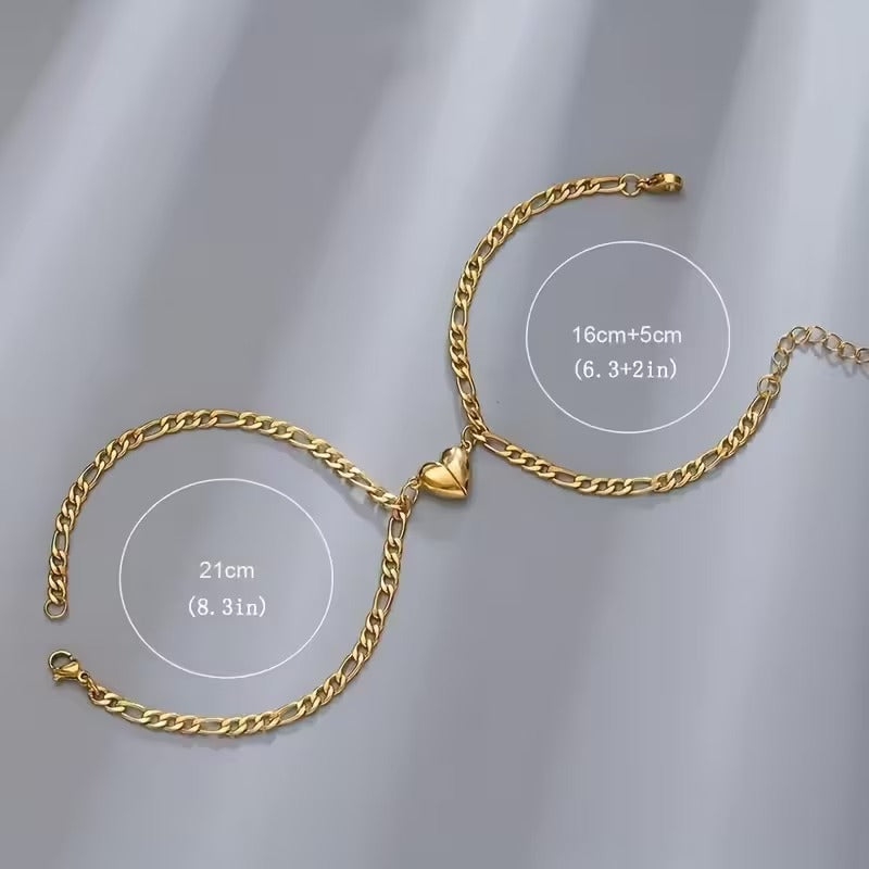 Pulseras Imantadas de Pareja — El Corazón que se Une Solo